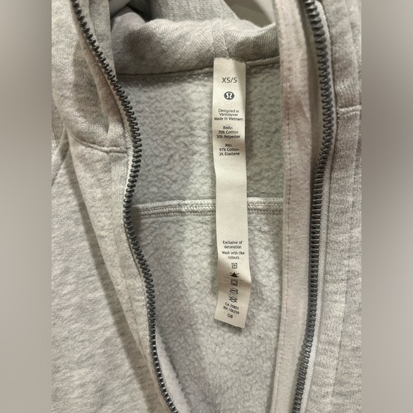 Lululemon oversized half-zip hoodie light grey, size XS/S - Picture 7 of 9